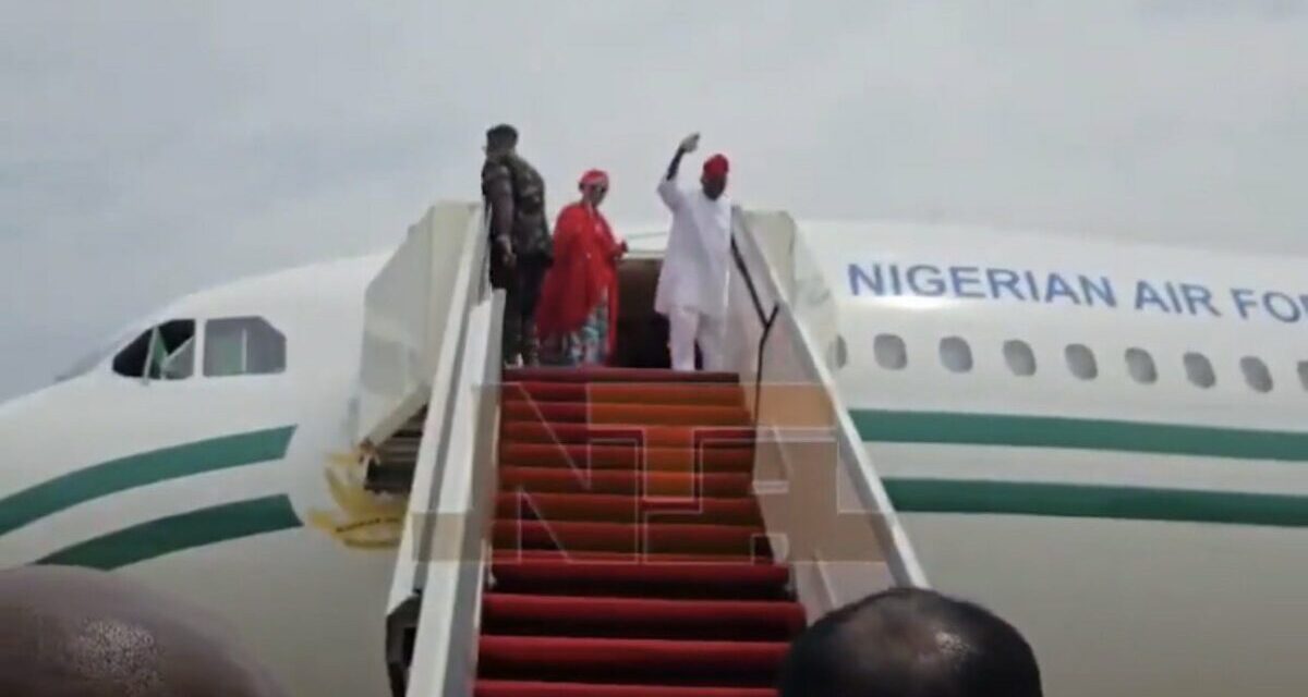 BREAKING: Tinubu Arrives Kaduna For APC’s 2027 Presidential Campaign Flag-Off