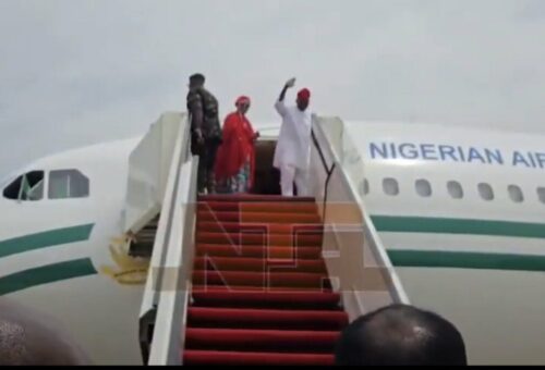 BREAKING: Tinubu Arrives Kaduna For APC’s 2027 Presidential Campaign Flag-Off