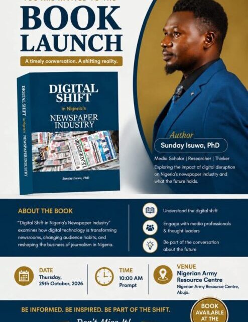 “Digital Shift In Nigeria’s Newspaper Industry” Book Launch Venue Changes