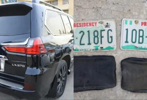 Police Arrest Suspect With Concealed ‘Presidency’ Number Plate In Abuja