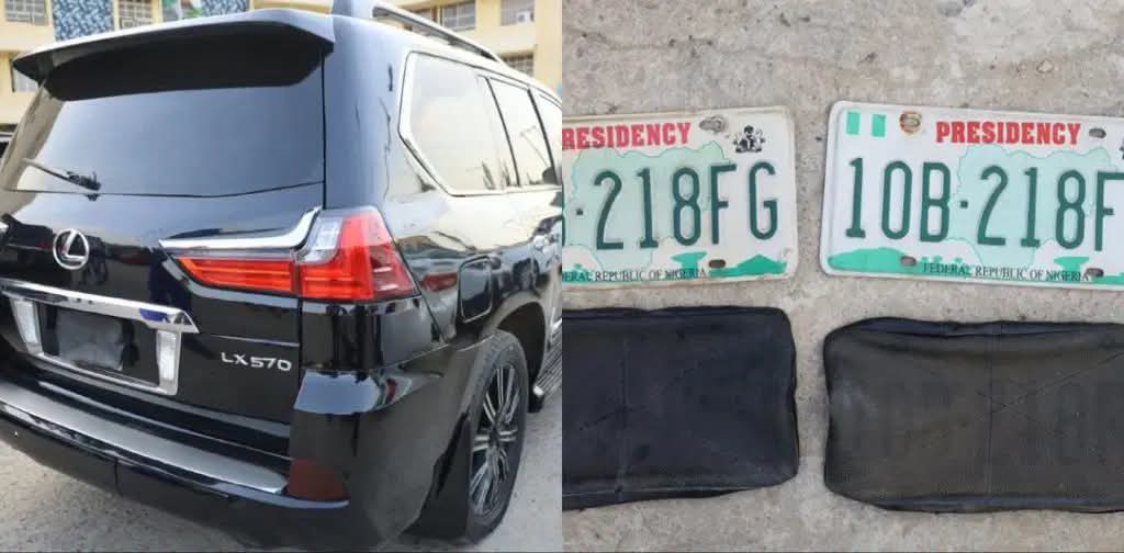 Police Arrest Suspect With Concealed ‘Presidency’ Number Plate In Abuja
