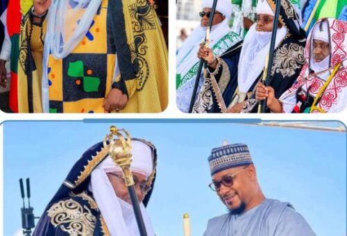 Gov. Lawal Presents Staff Of Office To New Emir Of Gusau, 18 Others