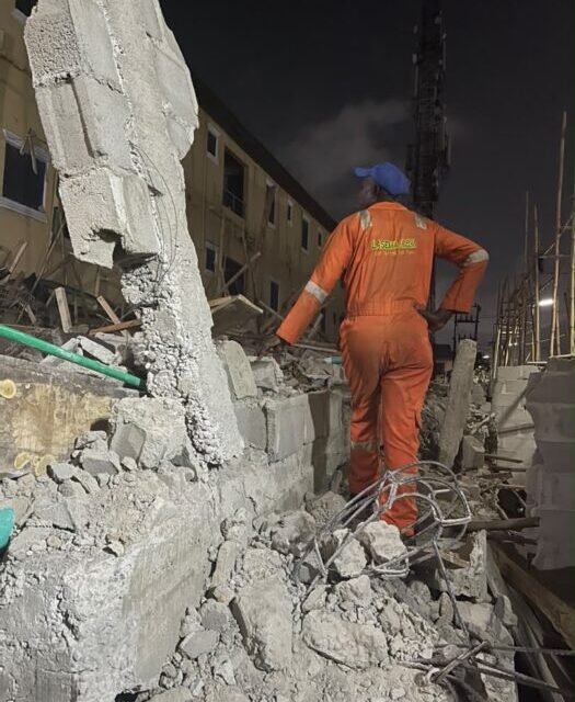 One Dead, Three Rescued As Two-Storey Building Collapses In Fadeyi, Lagos