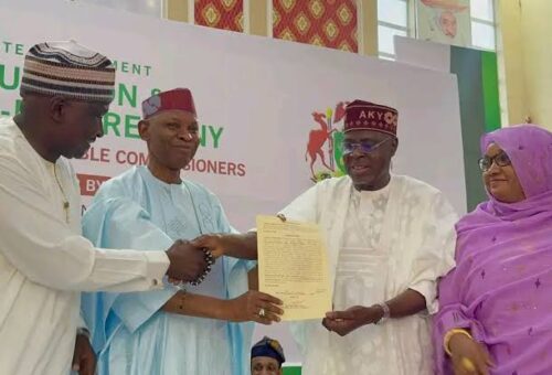 Gov. Yusuf Reshuffles Cabinet, Swears In 6 Commissioners, 19 Perm Secs